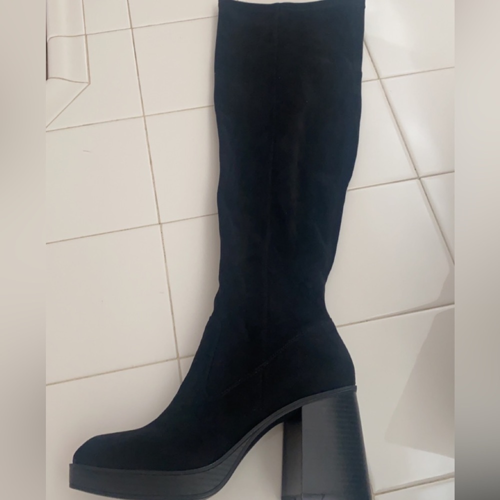 Knee high black boots